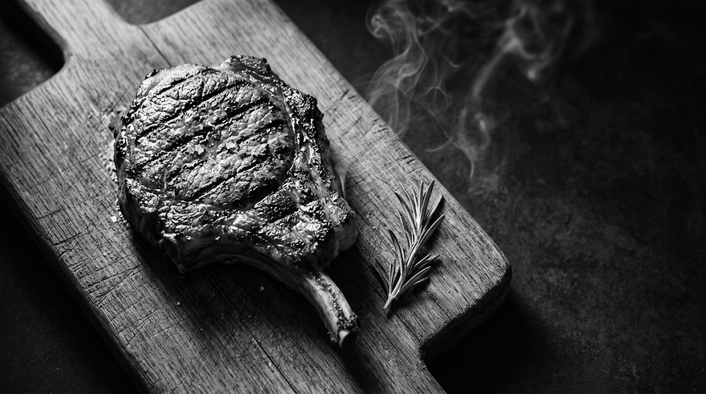 seared pork chop